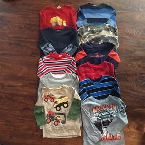 Lot of 12 boys long sleeve shirts